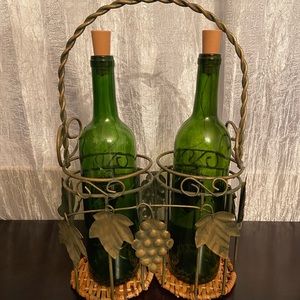 Wrought Iron Double Wine Carrier
